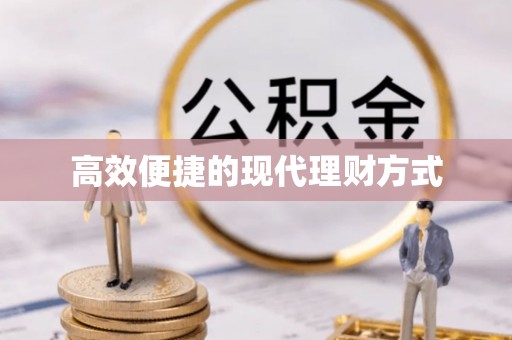 金城高效便捷的现代理财方式