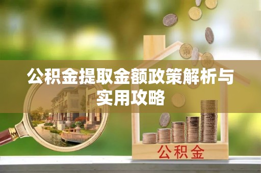 金城公积金提取金额政策解析与实用攻略