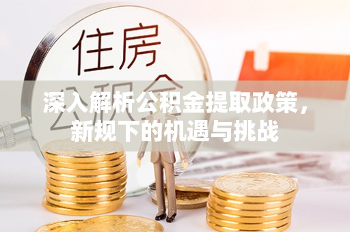 金城深入解析公积金提取政策，新规下的机遇与挑战