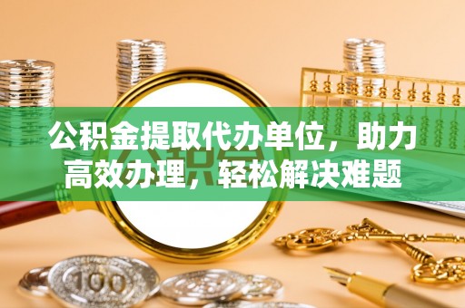 金城公积金提取代办单位，助力高效办理，轻松解决难题
