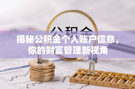 金城揭秘公积金个人账户信息，你的财富管理新视角