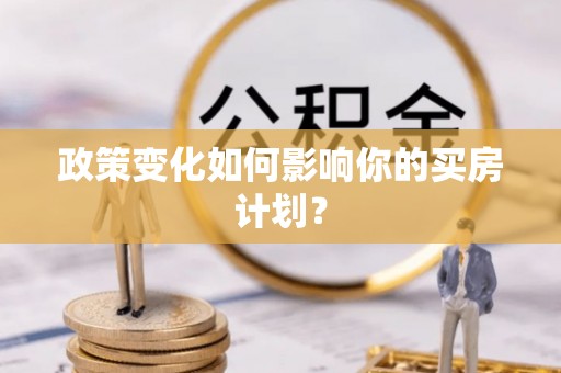 金城政策变化如何影响你的买房计划？