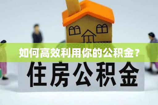 金城如何高效利用你的公积金？
