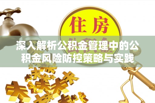 金城深入解析公积金管理中的公积金风险防控策略与实践
