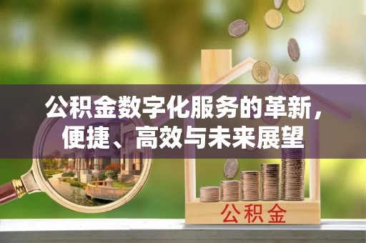 金城公积金数字化服务的革新，便捷、高效与未来展望