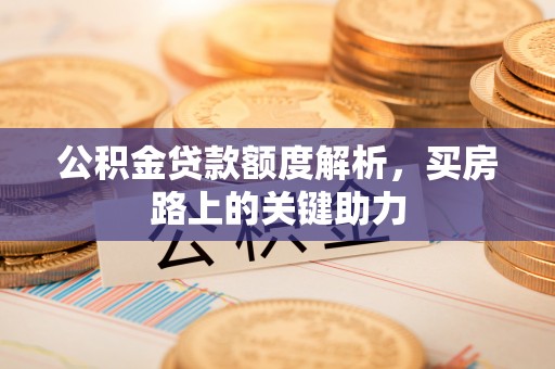 金城公积金贷款额度解析，买房路上的关键助力