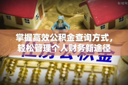 金城掌握高效公积金查询方式，轻松管理个人财务新途径